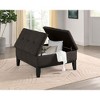 Simple Relax Square Ottoman with Storage in Gray - 3 of 4
