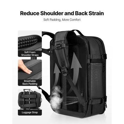VEVOR Vacuum Travel Backpack, 65L, Expandable Vacuum Seal Compression Travel Backpack, with TSA-Approved Lock, Black （NO PUMP） — фото 7