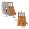Racxily Kids Playhouse Outdoor, Wooden Play House Play Set for Kids¨C Large, Sturdy, Realistic Design with Lookout Post, Telescope and Climb Ramp - 3 of 4
