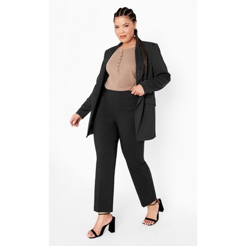 Avenue  Women's Plus Size Pull On Ponte Pant Black - Petite - 22w : Target