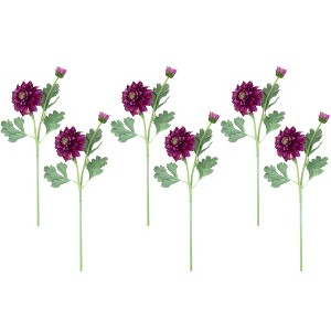Northlight Real Touch™ Mulberry Purple Dahlia Artificial Floral Sprays, Set of 6 - 23" - 1 of 4