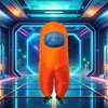 Amongst Us Imposter Sus Crewmate Inflatable Adult Costume Orange | Standard - 2 of 4