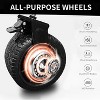 Vynxaria Aluminum Folding Wagon, Heavy-Duty Utility Beach Cart with Wheels, Adjustable Handle, Drink Holders for Shopping, Camping, Garden, Outdoor - 3 of 4