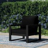 WestinTrends Montara Outdoor Modern HDPE Patio Club Chair with Waterproof Deep Seat Cushions - 2 of 4