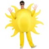 HalloweenCostumes.com One Size Fits Most Adult Sun Costume Sunshine Inflatable Costume Standard, Yellow - 4 of 4