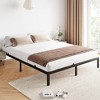 Bed Frame Heavy Duty Mattress Foundation, Easy Assembly, No Box Spring Needed, Platform Bed for Bedroom, Apartment, Black, Metal - 3 of 4