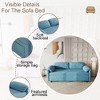 Lyngins Convertible Loveseat Sofa Bed, Velvet Sofa Bed with Armrest Storage Bags, Comfortable Couches for Living Room, Home Relaxation & Guest Sleep - 4 of 4