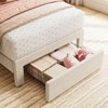 Twin Bed Frame with Storage Drawer and Headboard, Velvet Upholstered Twin Platform Bed Frame for Girls, Strong Wooden Slats Support - 4 of 4