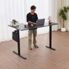 VEVOR L Shaped Desk, Electric Adjustable Height Corner Gaming Desk with Dual Hooks, Heavy Duty Carbon Steel L-Shaped Computer Table, Black - 2 of 4