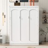 NicBex Full Size Murphy Bed 85" Wooden Bed Frame Morden Hideaway Wall Bed with Storage Shelf for Apartment - 3 of 4
