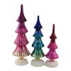 Cody Foster 12.0 Inch Brilliant Ombre Trees Set / 3 Christmas Decorate Village  Decor Crackle Finish Tree Sculptures - 2 of 3