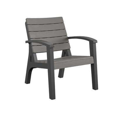 COSCO Gray and Black 3-Piece Resin Chat Set with Coffee Table