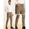 Lars Amadeus Men's Plaid Pattern Flat Front Straight Leg Dress Pants - image 4 of 4