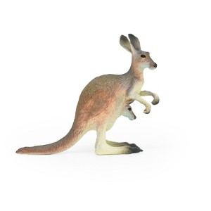Kangaroo with Joey, Australia, Museum Quality, Very Nice Plastic Design, Animal Figure, Figure, Model, Replica, Toy,  4 1/2 Inches.   CWG170 BB40 - 1 of 4