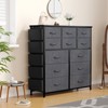 Dresser for Bedroom with 12 Drawers, Storage Drawer Organizer with 5 Side Pockets and 2 Hooks, Wooden Top for Closet, Bedroom, Living Room - 4 of 4