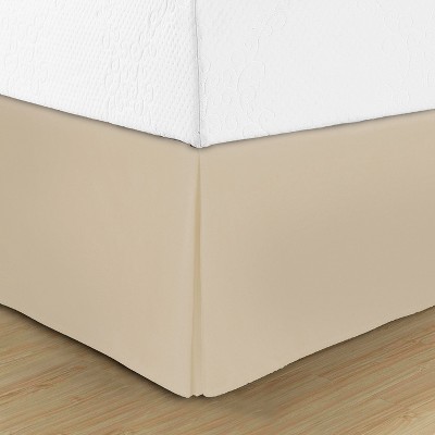 Eggplant Twin Polyester Pleated Bed Skirt with Split Corners