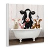 Stupell Industries Country Animals Farmhouse Claw Bathtub, 12" x 12" - 3 of 4