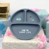 Pavilion Gift Company - Camp Life - 7.75" Divided Silicone Suction Plate - Dining Plates - 3 of 4