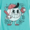 Girls' - Instant Message - Baseball Mascot Fitted Short Sleeve Graphic T-Shirt - 2 of 4