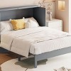 Full Size Murphy Bed with USB Port and Storage Drawers, Foldable Wood Cabinet Bed for Small Spaces-Baofuwish - 2 of 4