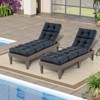 Tangkula Set of 4 73" Lounge Chaise Cushion Padded Recliner Cushion - 2 of 4