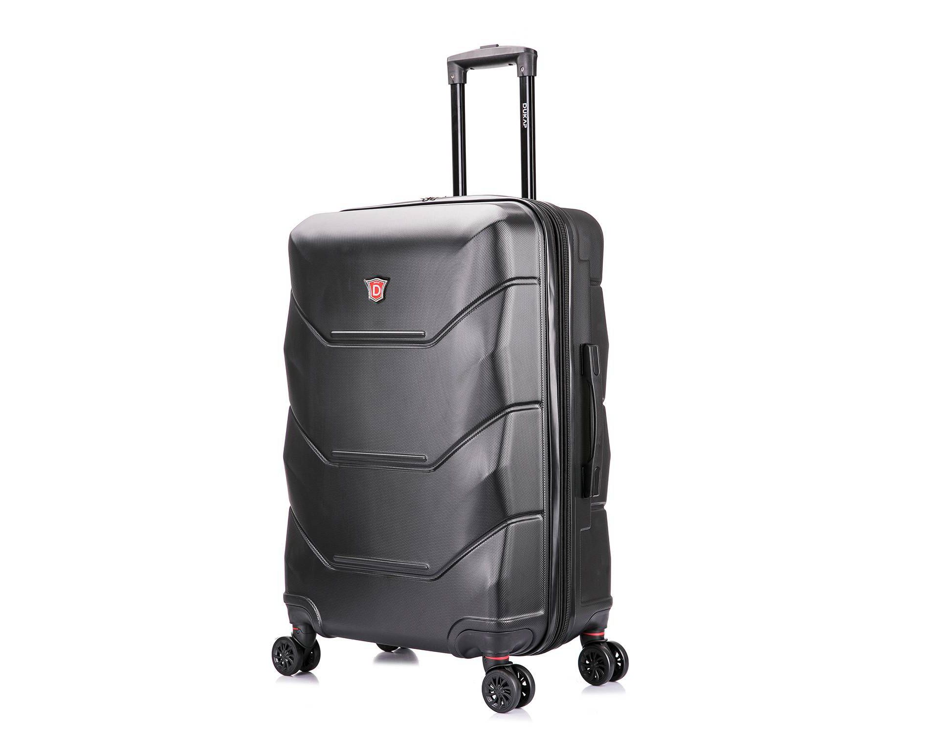 DUKAP Zonix Medium Checked Lightweight Hardside Spinner 26'' Suitcase - Black