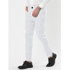 Lars Amadeus Men's Dress Striped Slim Fit Flat Front Business Trousers - 2 of 4