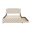 KTMBDW Queen Size Bed Frame Platform Bed with Fabric Upholstered Headboard and 2 sets of USB Ports on each side, No Box Spring Needed - 4 of 4