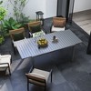 Outsunny Expandable Patio Table, Rectangle Patio Table, Aluminum Outdoor Dining Table for 6-8, Charcoal Gray - 3 of 4