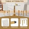 Set of 4 Dining Chairs PU Leather Upholstered Dinner Chairs Armless Chairs Accent Chairs with Padded Seat - Modernluxe - 4 of 4