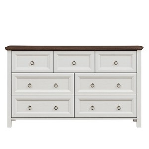 KIGFTSOD Farmhouse 7 Drawers Dresser for Bedroom,Walnut - 1 of 4