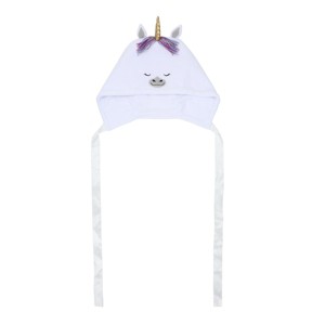 Novelty Beanie 3D Unicorn Hood with Chin Ties Beanie - 1 of 4