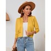 Clearlove Women's 3/4 Sleeve Open Front Cropped Cardigan Sweater Lightweight Knit Short Shrugs - 4 of 4