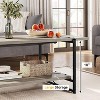 Acekool 2-Tier Coffee Table with Storage Shelf, Farmhouse Industrial Wood & Metal Center Table for Living Room, Office - 4 of 4