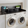 SEVOBAL Utility Storage Shelves Washer Dryer Countertop Woodgrain MDF Extra Divider Anti-Slip Edge for Laundry Room Detergent, Black, 54"*27.5"*12" - 2 of 4