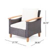 Christopher Knight Home Velthur Outdoor Wicker and Acacia Wood 4 Seater Chat Set - 4 of 4