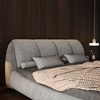 Sapphtopaz Bed Frame Luxury Upholstered Platform Bed with Oversized Padded Backrest and Solid Wood Frame, Solid Wood Slats, No Box Spring Needed - 4 of 4
