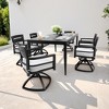 Christopher Knight Home Selina Contemporary 7-Piece Outdoor Aluminum Swivel Rocker Dining Chair with Sintered Stone Table - 2 of 4