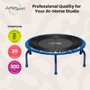 JumpSport 350 PRO Fitness Trampoline, Cardio Workout, No-Tip Arched Legs Home Gym Equipment with Adjustable Bungees & 60 Day Trial Video, 39", Blue - 2 of 4