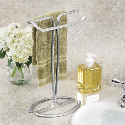 Chrome Freestanding Double Hand Towel Rack