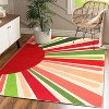 Coucheta Area Rug Machine Washable Non-Slip Modern Minimalist Accent Carpet for Living Room Bedroom Entryway,Multi-Color & Size - 2 of 4