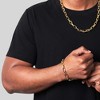 West Coast Jewelry Men's Beveled Edge Large Nautical Oval Gold Link Chain Bracelet - 2 of 4