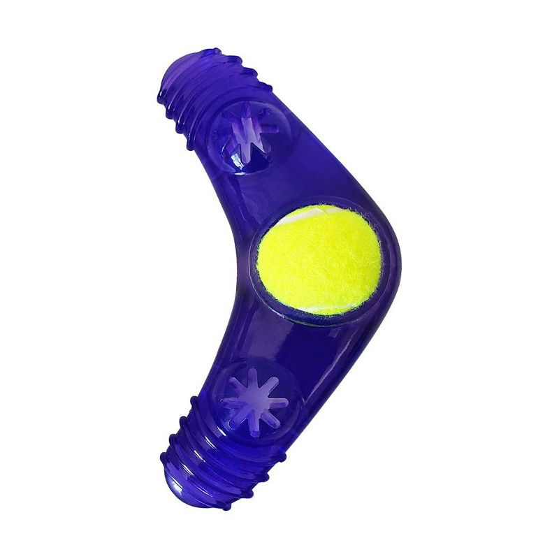 American Pet Supplies 7.5-Inch Boomerang with Treat Fill and Squeaker with Tennis Ball, 4 of 5