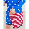 RuggedButts Boys UPF50+ Dolphin Hem Swim Trunks - Stars & Stripes, 12 - 3 of 4