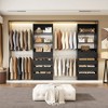 Aheaplus 8-11FT Closet Organizer with Drawers, Walk-in Wardrobe Closet System with 4 Hanging Rods - 2 of 4