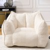 NicBex Chenille Fabric Bean Bag Chair with High-Resilience Foam,Lazy Sofa Chair with Handle Design and Armrest,Lounge Chair for Living Room - 3 of 4