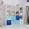 FONTOI 6pc Fabric Storage Cubes Organizer Heavy Duty Cube Storage Bin Clothes Storage Box Closet Baskets in Shelves Home, Multicolored, - 4 of 4
