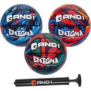 AND1 Mini Basketball 3 Pack Set for Kids (Deflated w/ Pump Included): - Size 3 7-Inch Premium Youth Size , Easy to Grip, Made for Indoors and Outdoors - 1 of 4