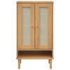 vidaXL Shoe Cabinet SENJA Rattan Look Brown 23.4 in.x13.8 in.x42.1 in. Solid Wood - 4 of 4