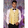 INSPIRE CHIC Men's Business Slim Fit V Neck Sleeveless Striped Vest - 2 of 4